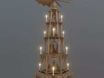 Christmas Pyramid Version 2 Low-poly 3D model