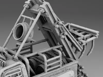 Apocalyptic pickup truck 3D print model