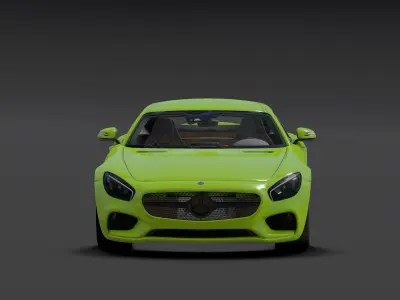 Mercedes AMG GT  Low-poly 3D model