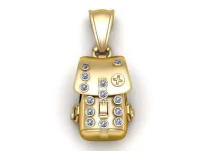 Backpack Pendant  3D Printable Model 3D print model