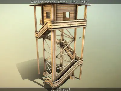 Wooden Watch Tower Free Download Free 3D model