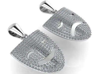 Drama Pave Pendant 0580 3D print model