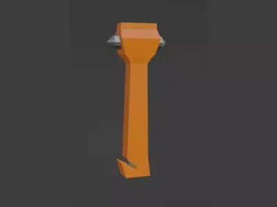 Low-poly car safety hammer Low-poly 3D model