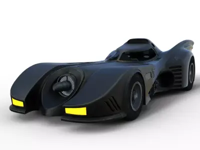 BATMOBILE 1989 Tim Burton Iconic Jet Powered Vehicle 3D model