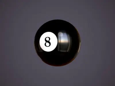 Billiard Balls Low-poly 3D model