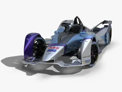 Andretti Formula E 2020 Low-poly 3D model