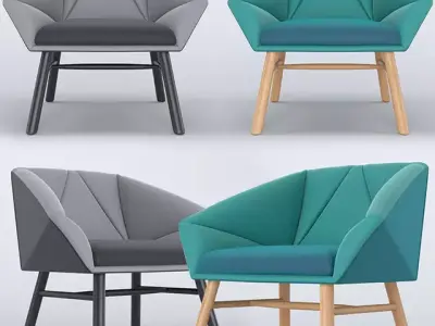 Facet Accent Chair 3D model