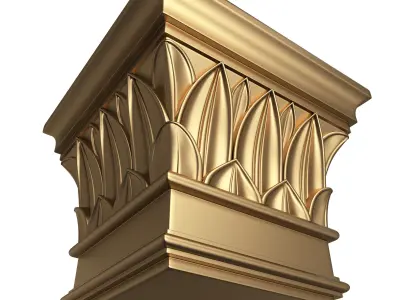 Carved Capital 0402 Low-poly 3D model