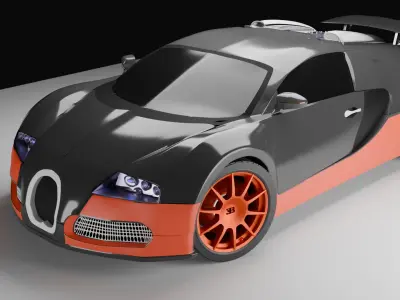 bugatti veyron 1 Low-poly 3D model