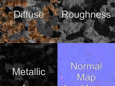 Woodland Nutria Sculpture on Textured Stump Low-poly 3D model