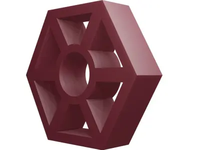 Brick Jaali Hex design 3D model