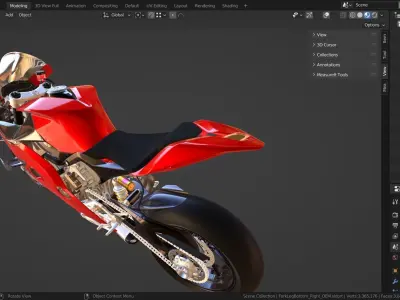 supersport street motorcycle 3d model  3D model