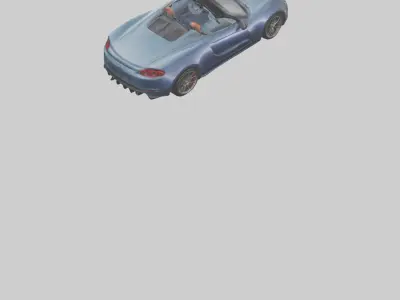 Highperformance Roadster model Low-poly 3D model