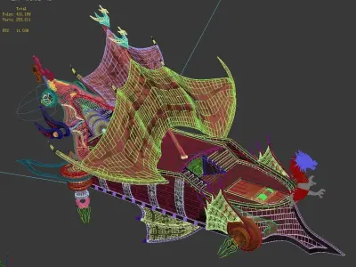 Game Ancient - Barracks Battleship 3D model