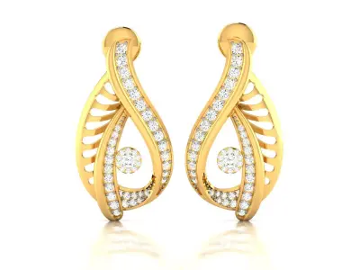 Unique Diamonds earrings 3D print model