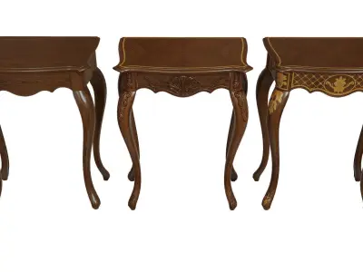 Classic side table 600 Low-poly 3D model