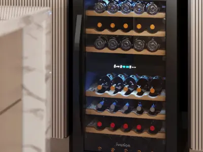 MODERN KITCHEN WITH ISLAND 008 Low-poly 3D model