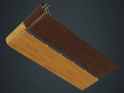 Sled 3A Low-poly 3D model