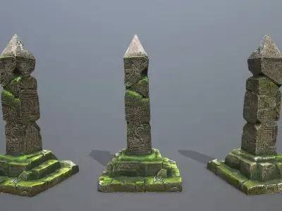 pillar Low-poly 3D model order