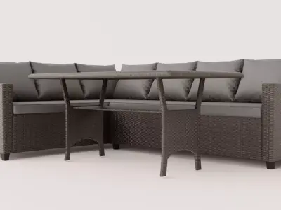CORNER SOFA LARKOLLEN Low-poly 3D model