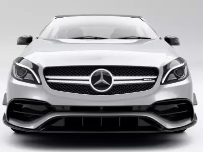 Mercedes-Benz A45 AMG 2018 Low-poly 3D model