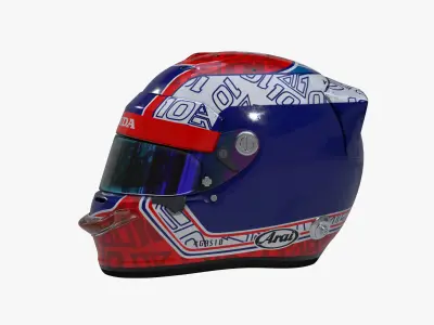 Gasly helmet 2020 Low-poly 3D model