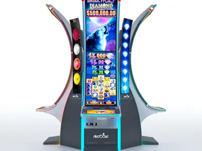 Neptune Double Casino Slot Machine Low-poly 3D model