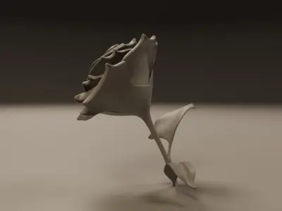 Rose flower 3D print model