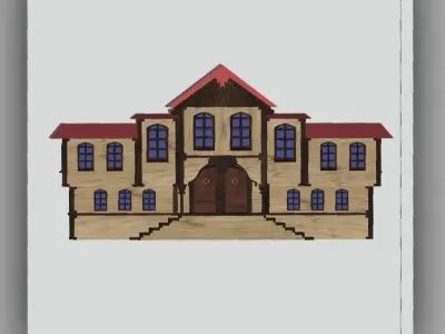 3D Frame Bay Window House 3D print model