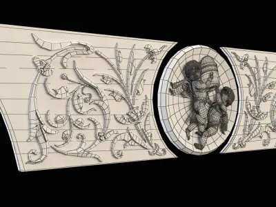 Pattern decorative wall plaque 3D print model