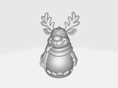 Cute Christmas Reindeer Figurine Holiday Reindeer Winter  3D print model