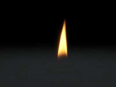 Candle Flame 3D Animation 500 Frames 3D model