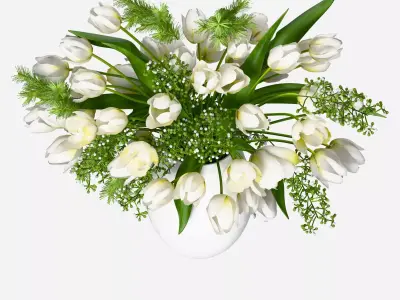 flower bouquet Low-poly 3D model
