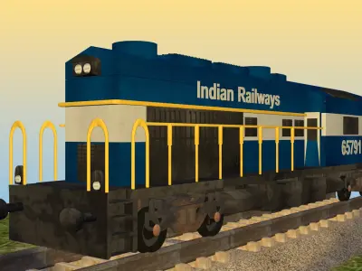 Indian Diesel Locomotive 3D Model 3D model