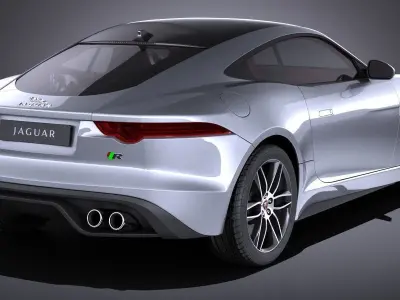 Jaguar F-Type R Coupe 2015 VRAY 3D model