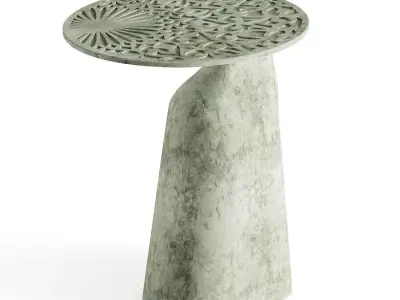 Outdoor engraved concrete Tables Collection