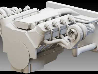 13 Industrial Engines- Vol 05- High detail 3d models Low-poly 3D model