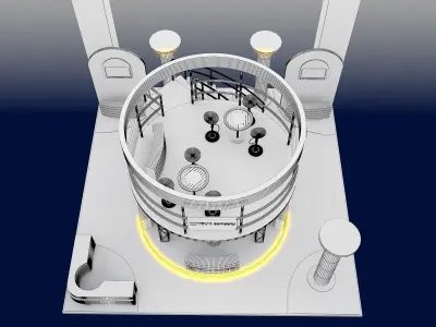 Booth Exhibition Stand a585a 3D model