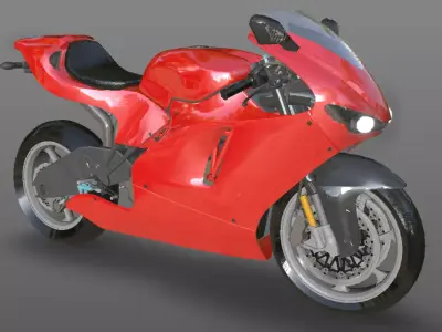 Ducati Heavy Bike 3D Model Games and VR-AR Sports Bikes Low-poly 3D model