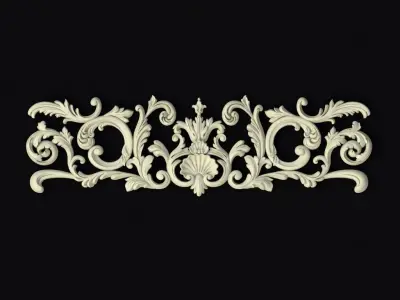 Central decor ornament for furniture 3D model 974