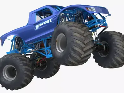 Monster Truck Bigfoot Generic Rigged 3D model