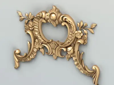 Carved decor central 043 3D model