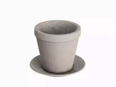 Classic Clay Pot 03 Low-poly 3D model