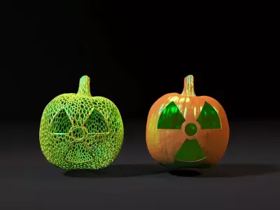 Radioactive pumpkin 3D print model