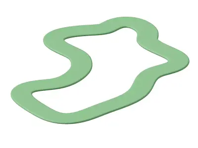 Plastic Complex Racetrack Toy 3D model