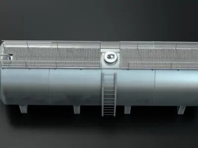 Water Tank 01 Low-poly 3D model