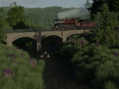 Steam Train 3D model