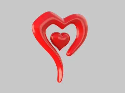 Heart icon v 03 3D model