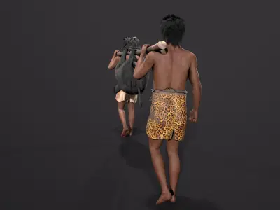 hominid  Low-poly 3D model