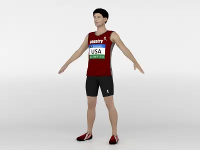 Athlete Runner 06 3D model